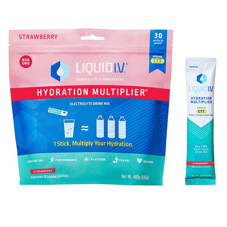 Liquid IV Hydration Multiplier Powder Strawberry 30ct